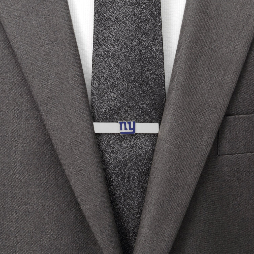 New York Giants NFL Logo Silver Plated Sliding Tie Bar - Image 2