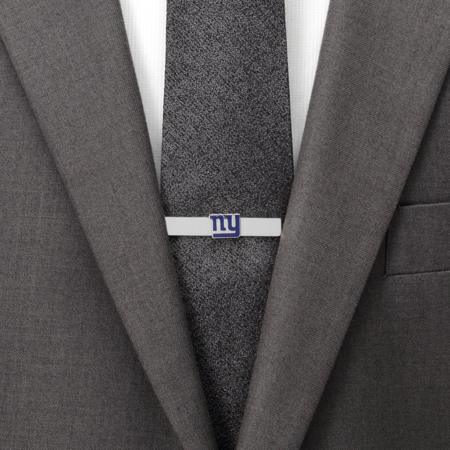 New York Giants NFL Logo Silver Plated Sliding Tie Bar - Image 2