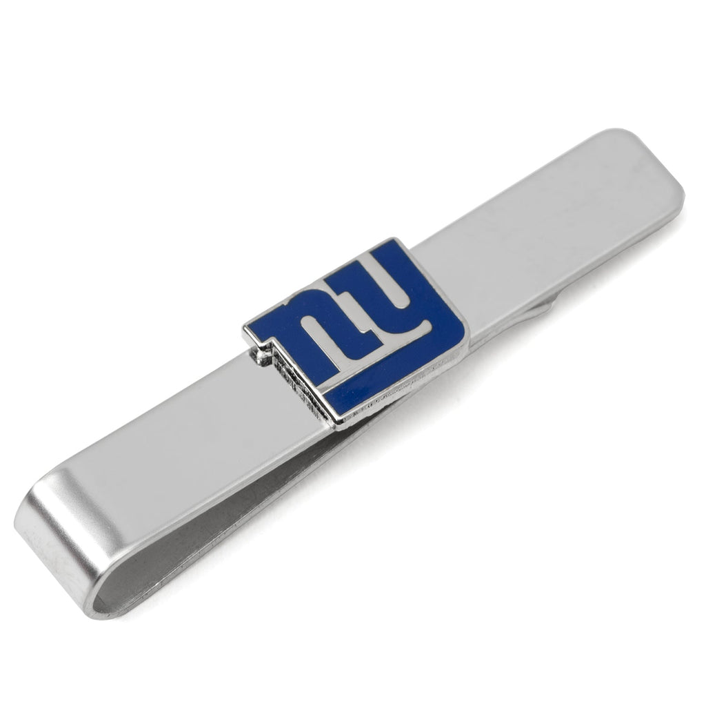 Silver plated New York Giants NFL logo sliding tie bar