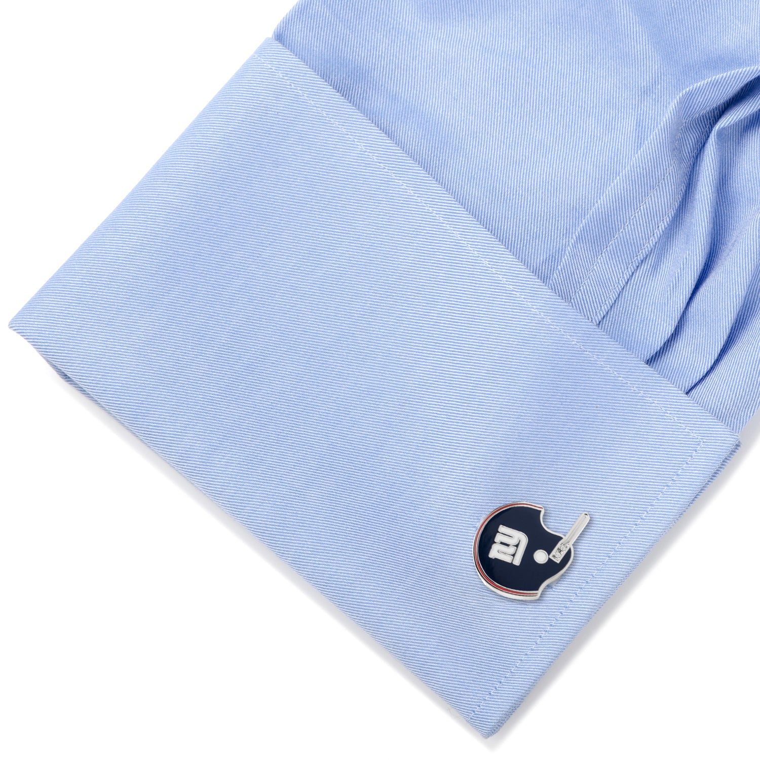 New York Giants NFL Retro Helmet Cufflinks in Silver Tone - Image 3