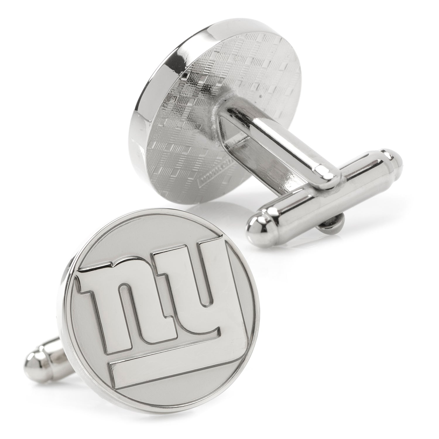 New York Giants NFL Logo Silver Tone Cufflinks - Image 2