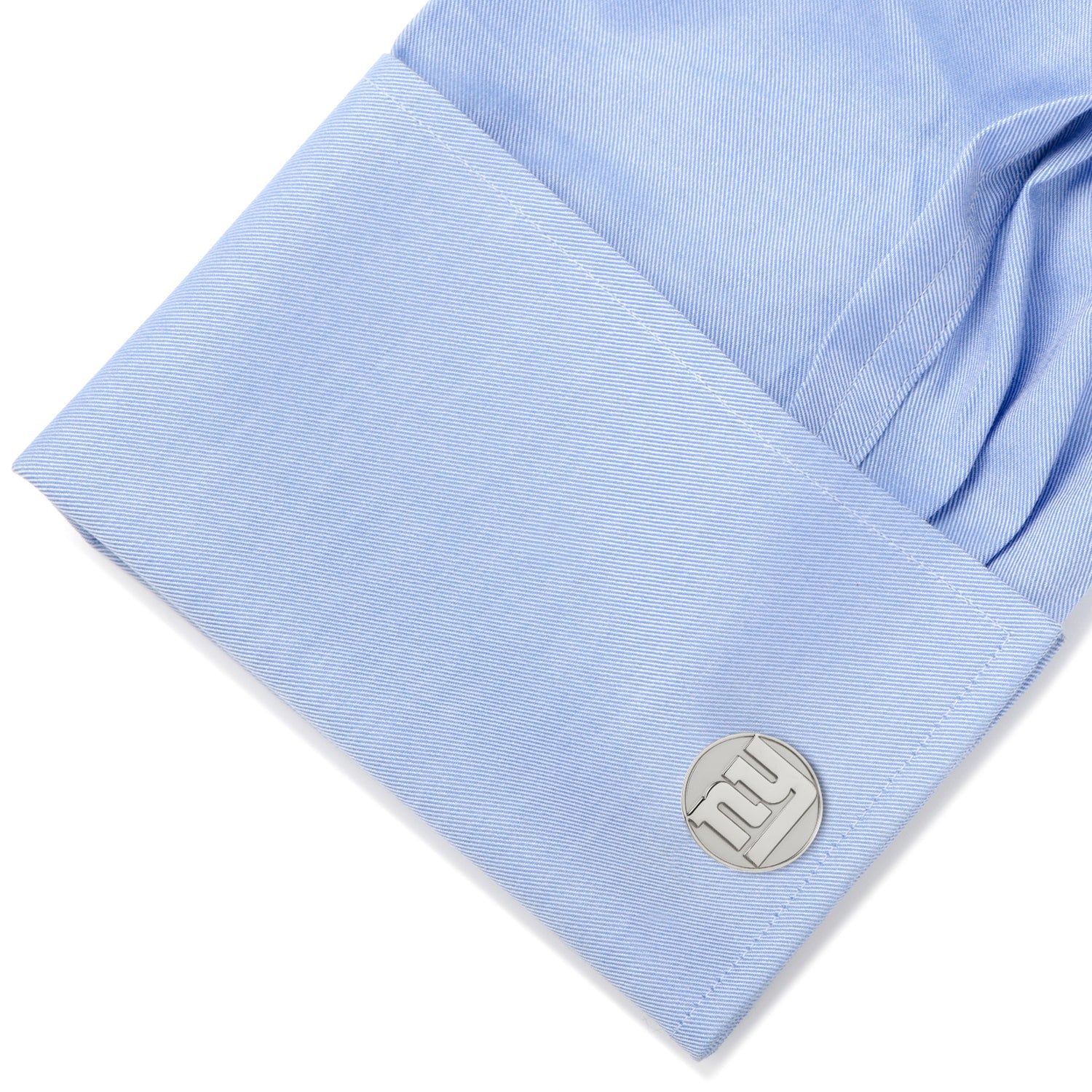 New York Giants NFL Logo Silver Tone Cufflinks - Image 3