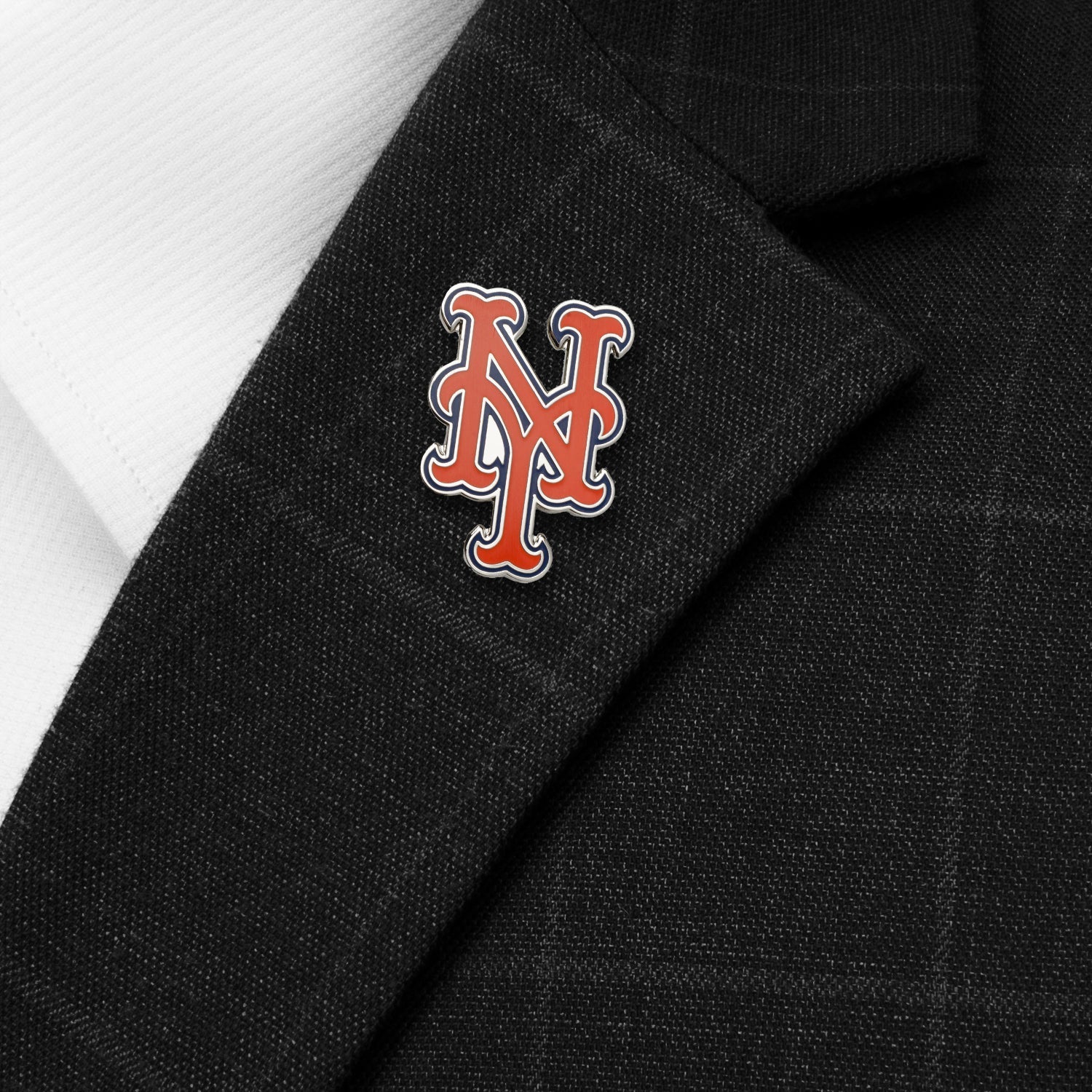 New York Mets MLB Team Logo Lapel Pin Silver Tone Metal