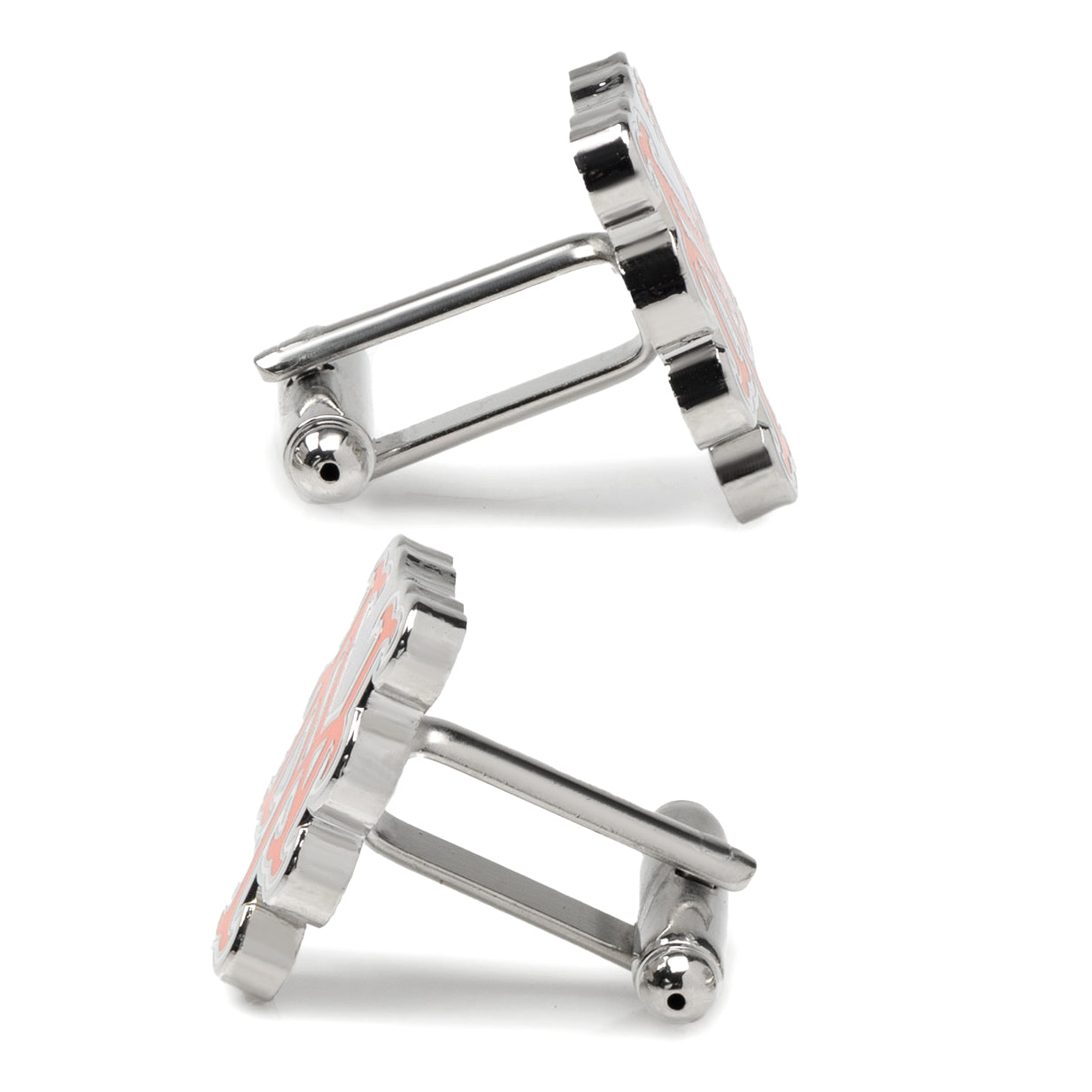 New York Mets Silver Plated Baseball Logo Cufflinks - Image 4