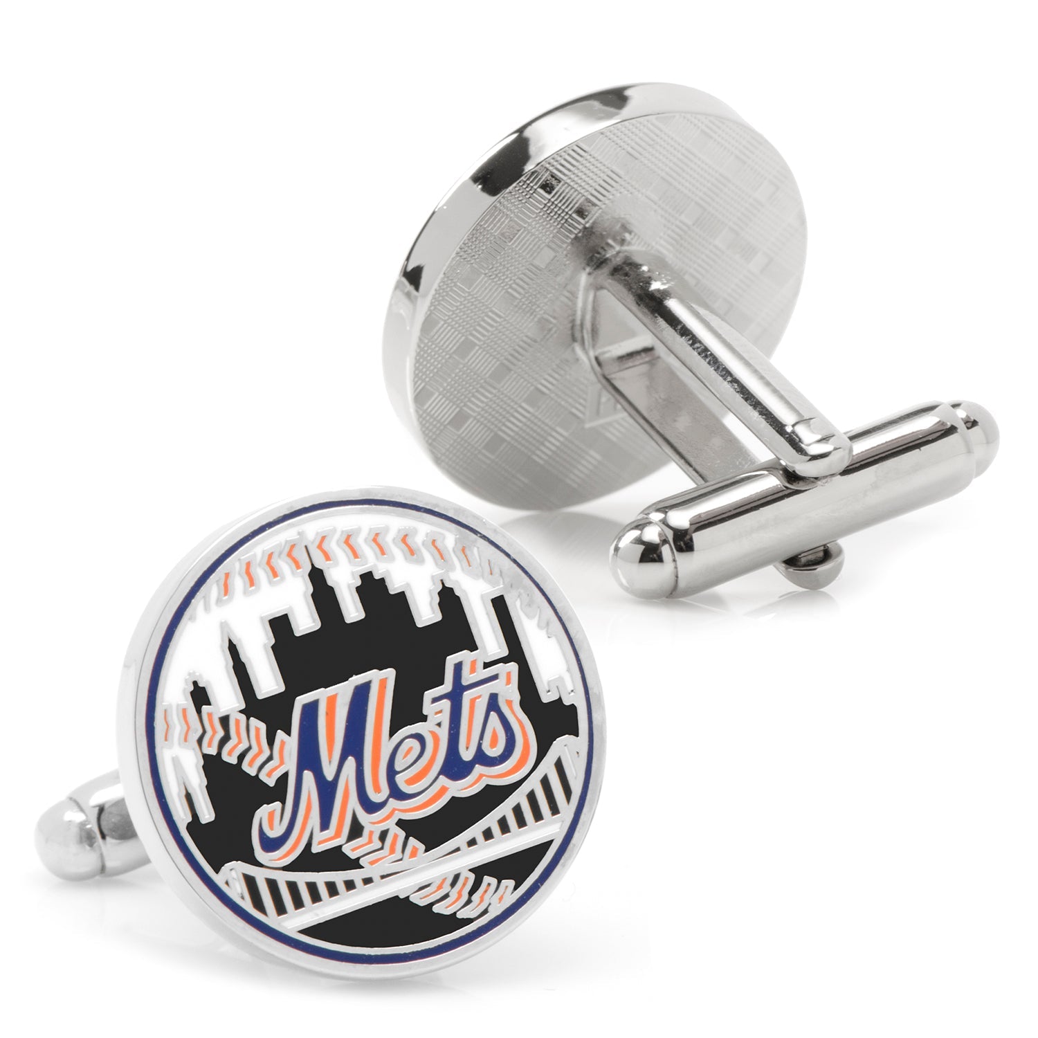 New York Mets Official MLB Team Logo Baseball Cufflinks - Image 2