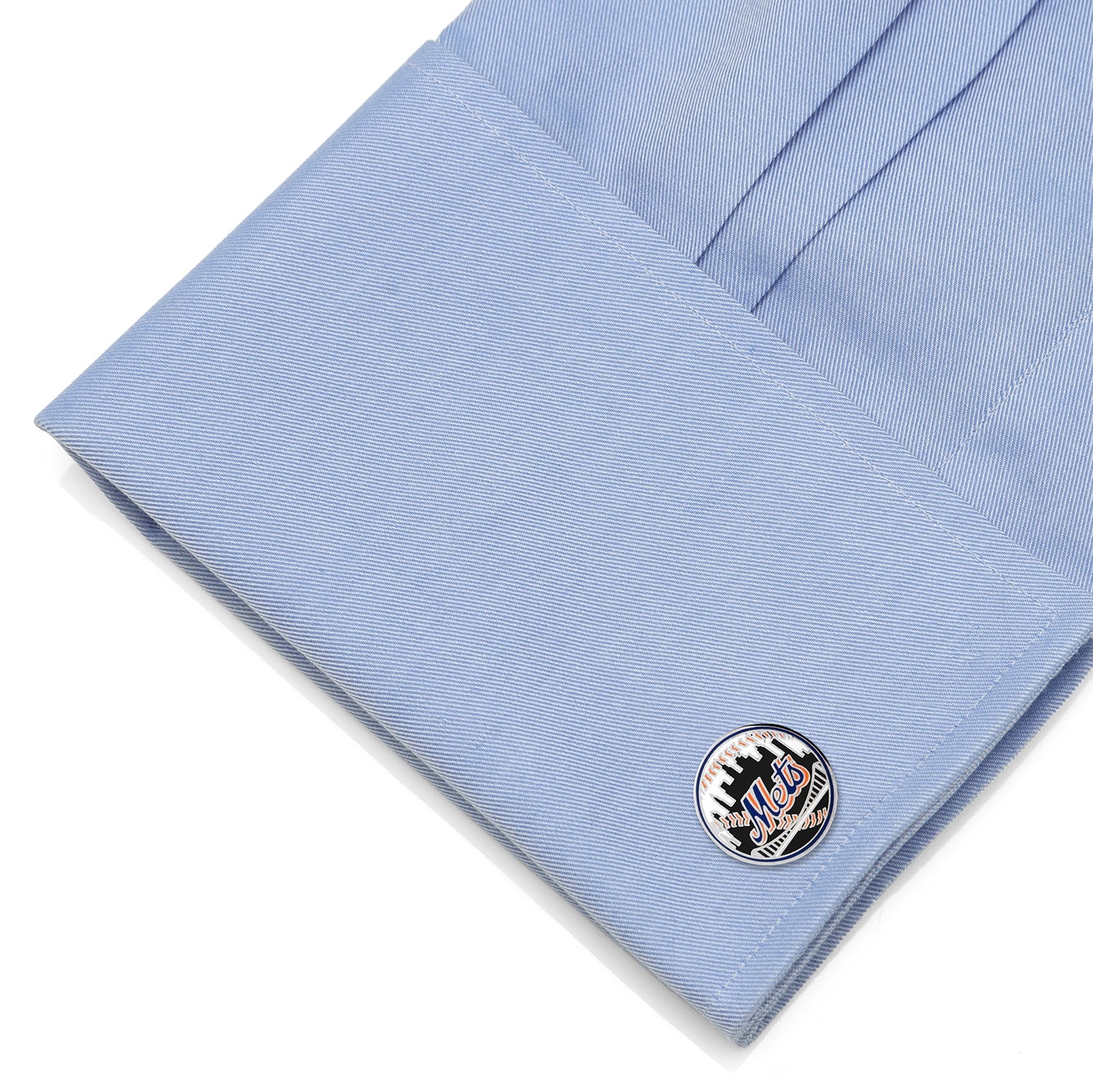 New York Mets Official MLB Team Logo Baseball Cufflinks - Image 3