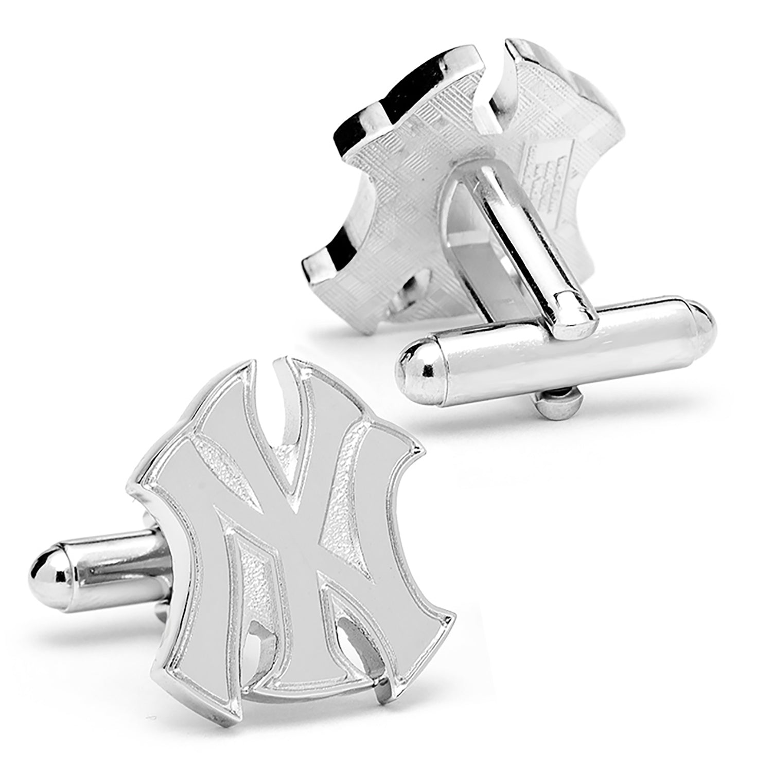 New York Yankees MLB Silver Tone Logo Cufflinks - Image 2