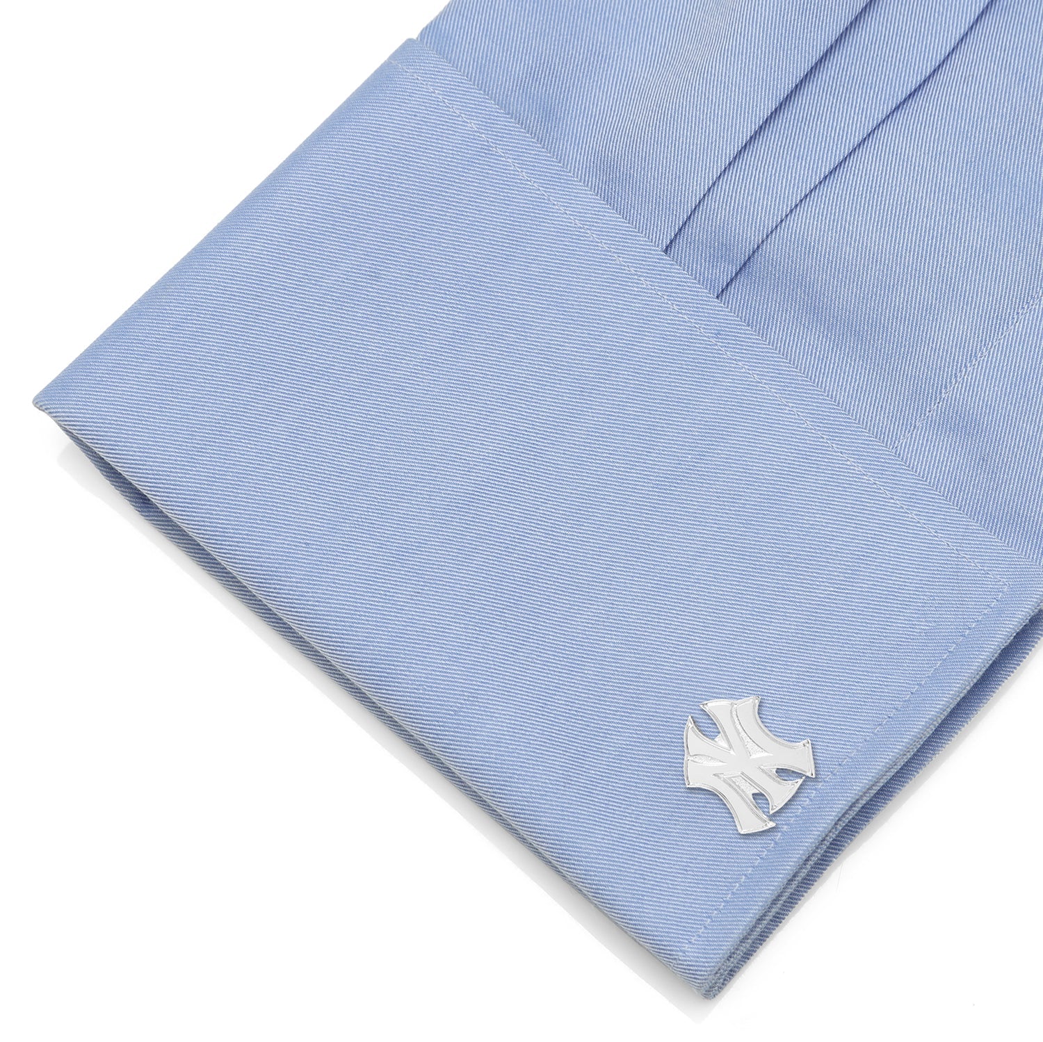 New York Yankees MLB Silver Tone Logo Cufflinks - Image 3