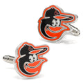 Baltimore Orioles MLB Logo Cufflinks in Black and Orange