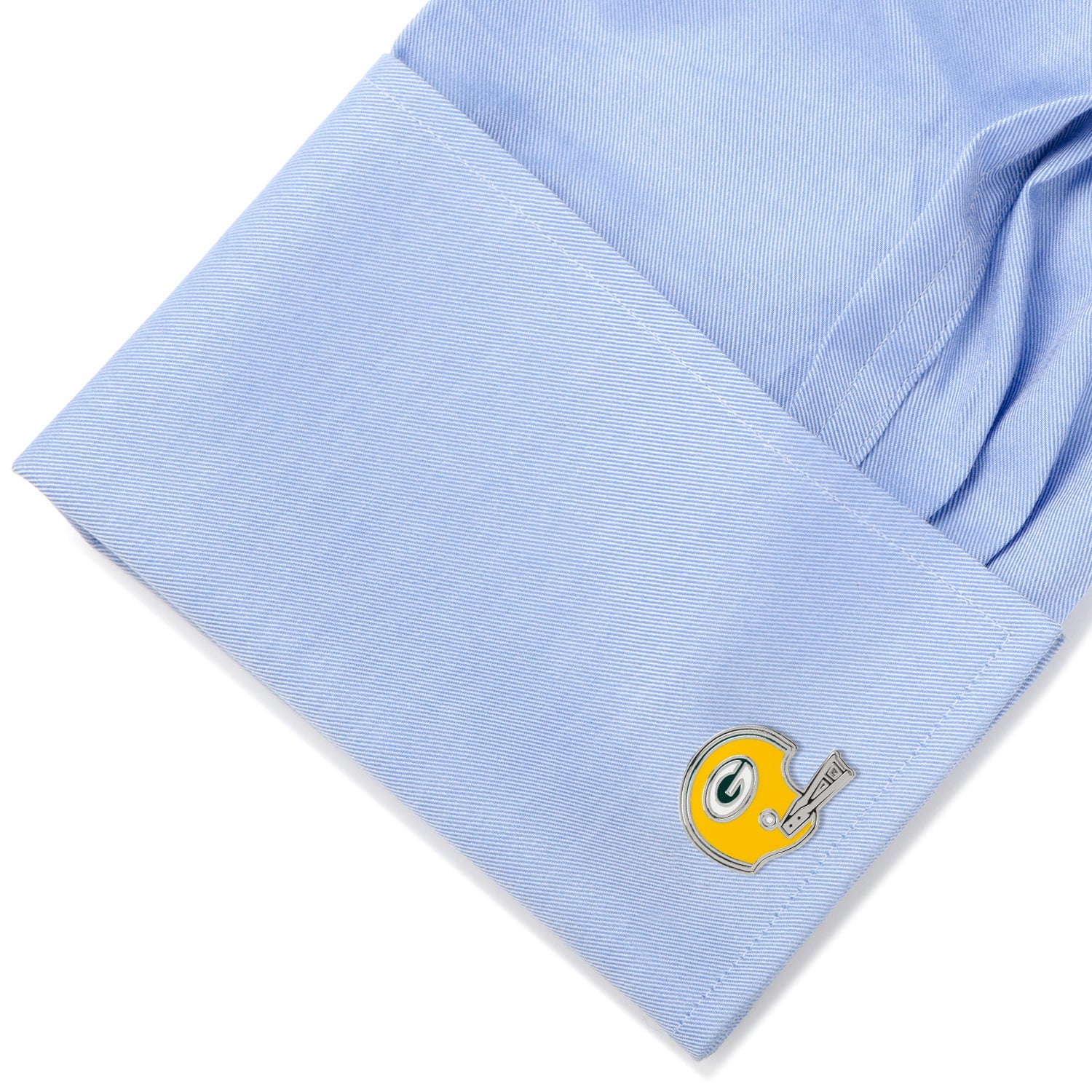 Green Bay Packers Throwback Football Helmet Cufflinks - Image 3