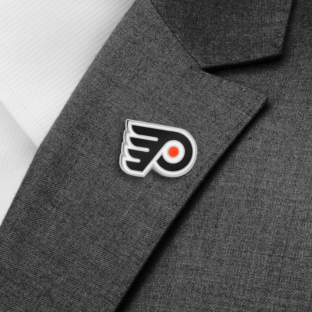 Philadelphia Flyers NHL Logo Lapel Pin in Silver Tone Enamel - Image 4