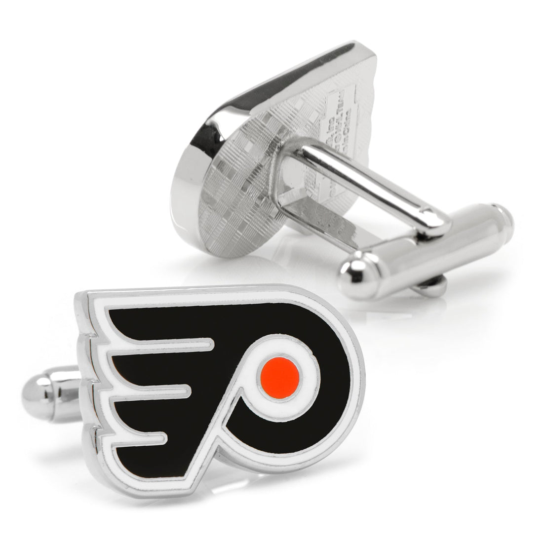 Philadelphia Flyers NHL Logo Cufflinks in Silver Tone - Image 2