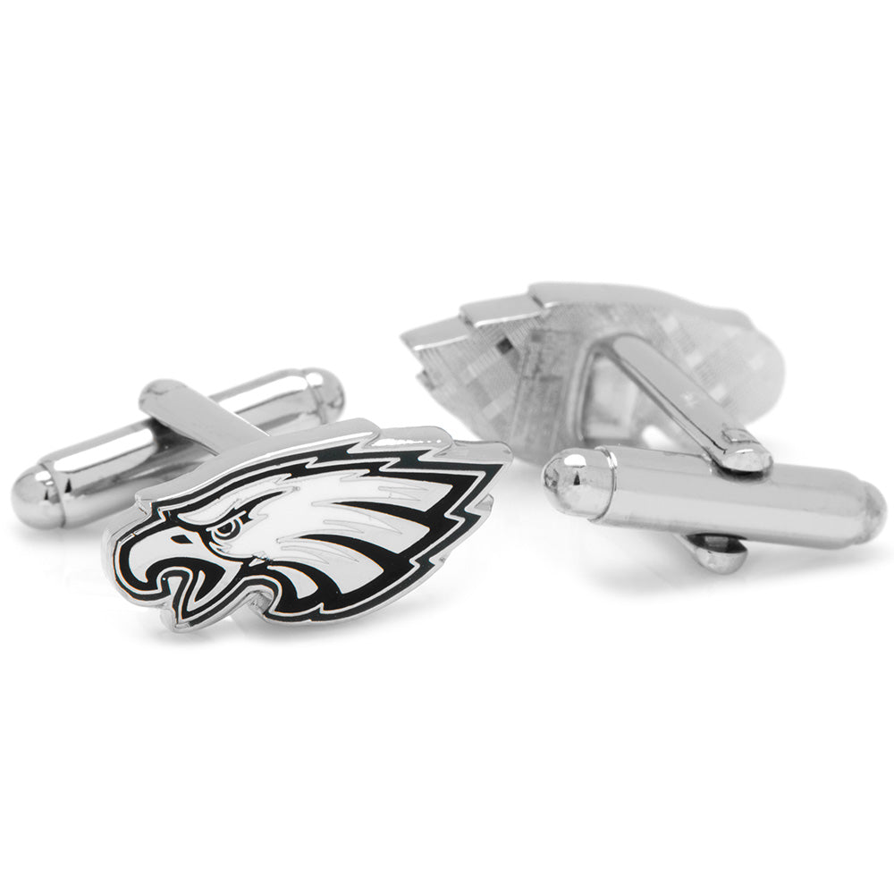 Philadelphia Eagles NFL Team Logo Enamel Silver Tone Cufflinks - Image 2