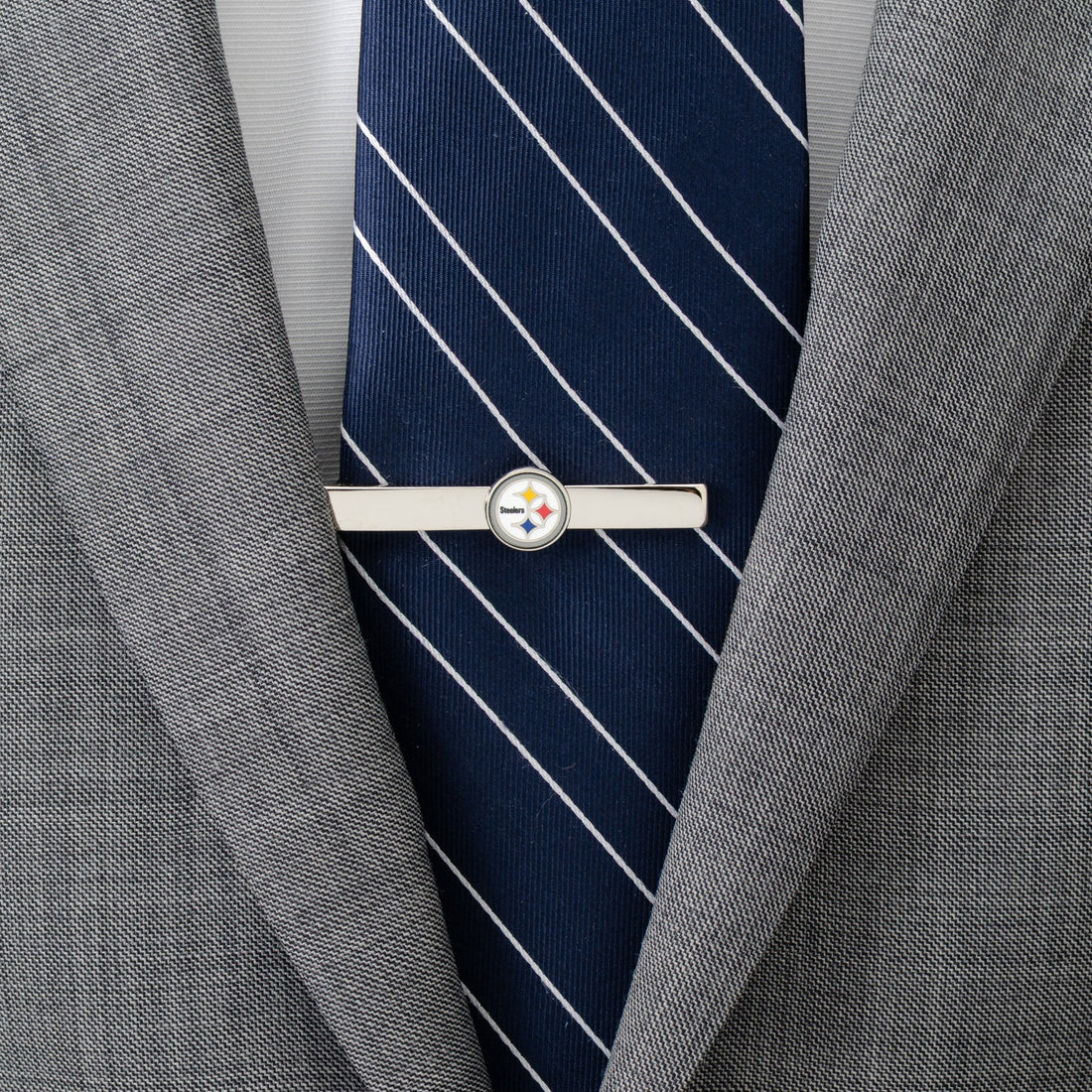 Pittsburgh Steelers NFL Silver-Plated Sliding Tie Clip - Image 2