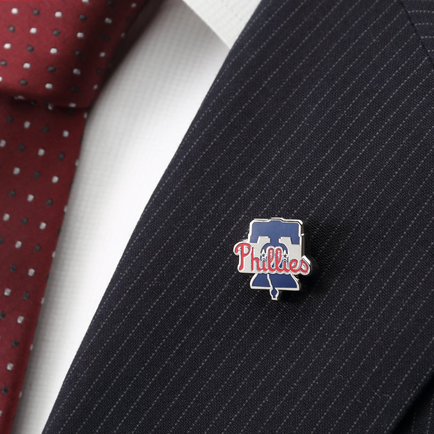 Philadelphia Phillies MLB Logo Lapel Pin in Silver Tone - Image 3