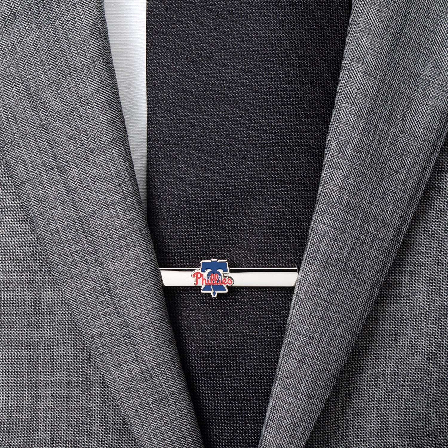 Philadelphia Phillies Baseball Logo Tie Clip in Silver Tone - Image 2