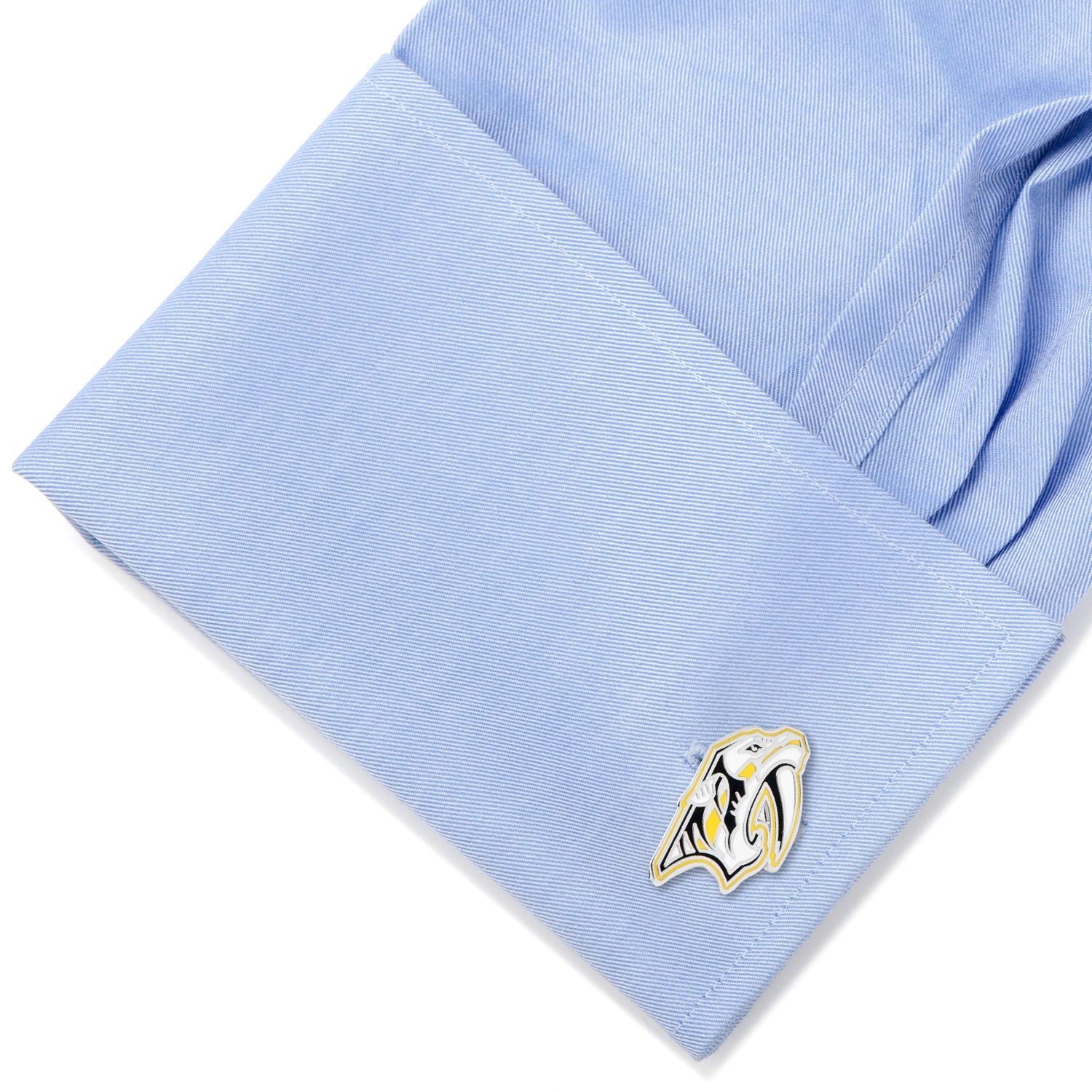 Nashville Predators NHL Team Logo Silver Tone Cufflinks - Image 3