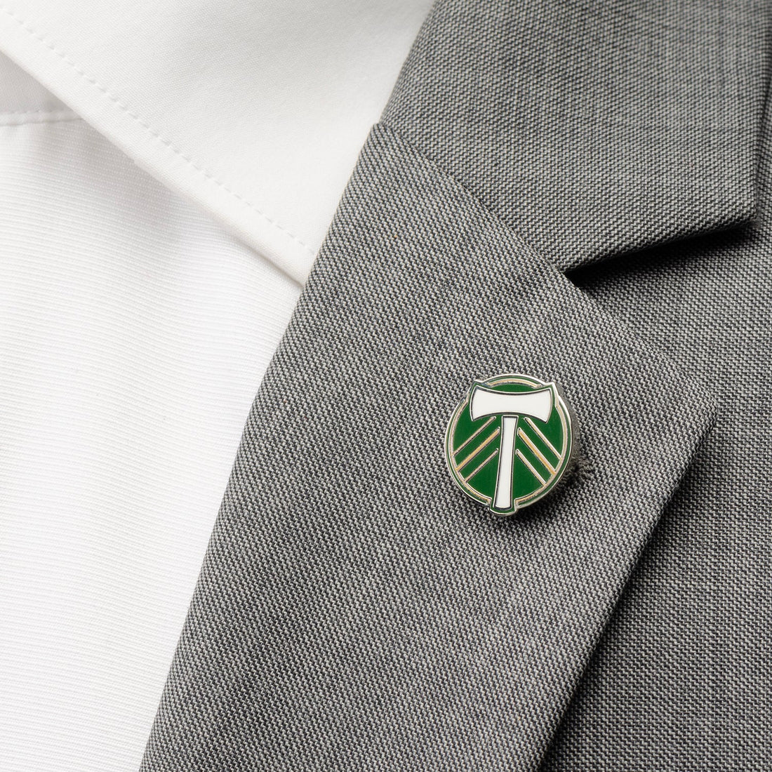 Portland Timbers Lapel Pin in Silver Plated Enamel - Image 2