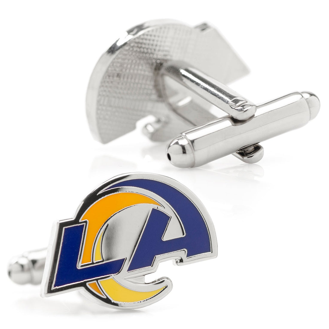 Los Angeles Rams NFL Logo Cufflinks in Silver Tone Enamel - Image 2