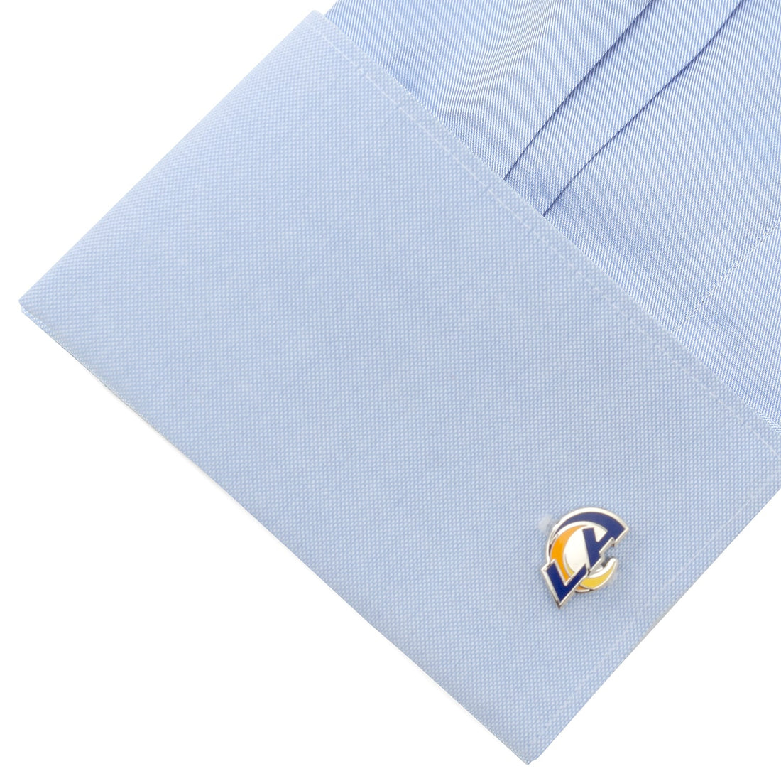 Los Angeles Rams NFL Logo Cufflinks in Silver Tone Enamel - Image 3
