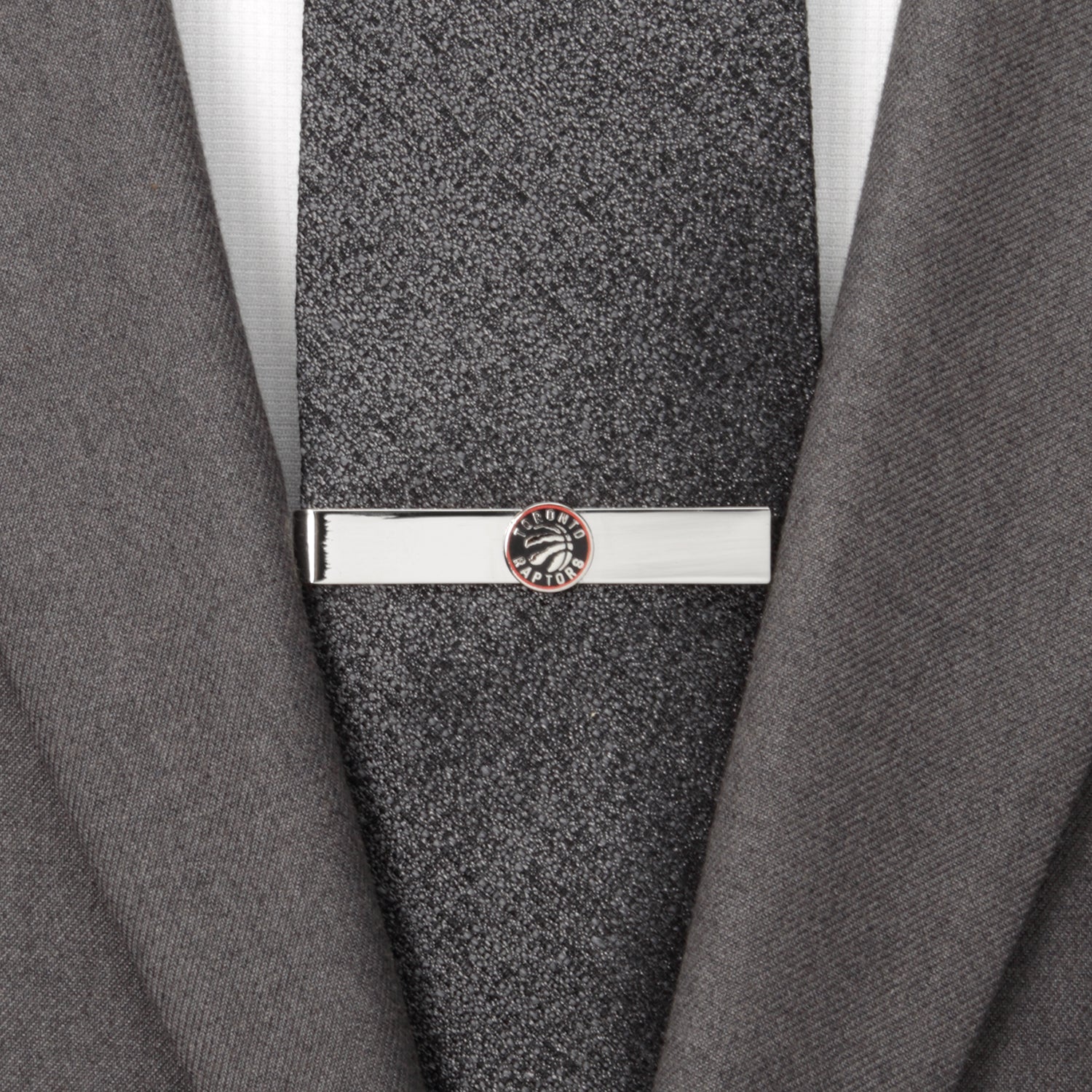 Toronto Raptors NBA Silver Tone Metal Tie Bar