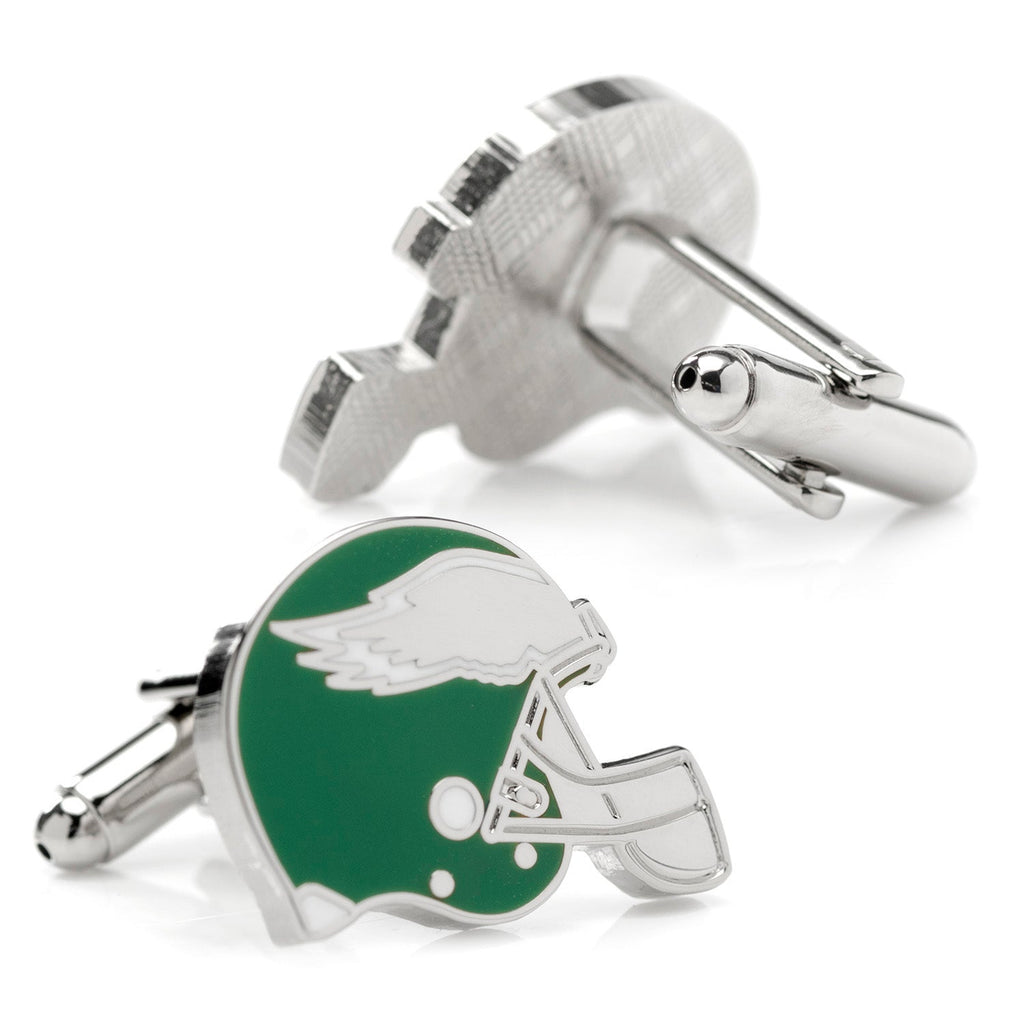 Philadelphia Eagles Retro Helmet Cufflinks in Silver Tone - Image 2