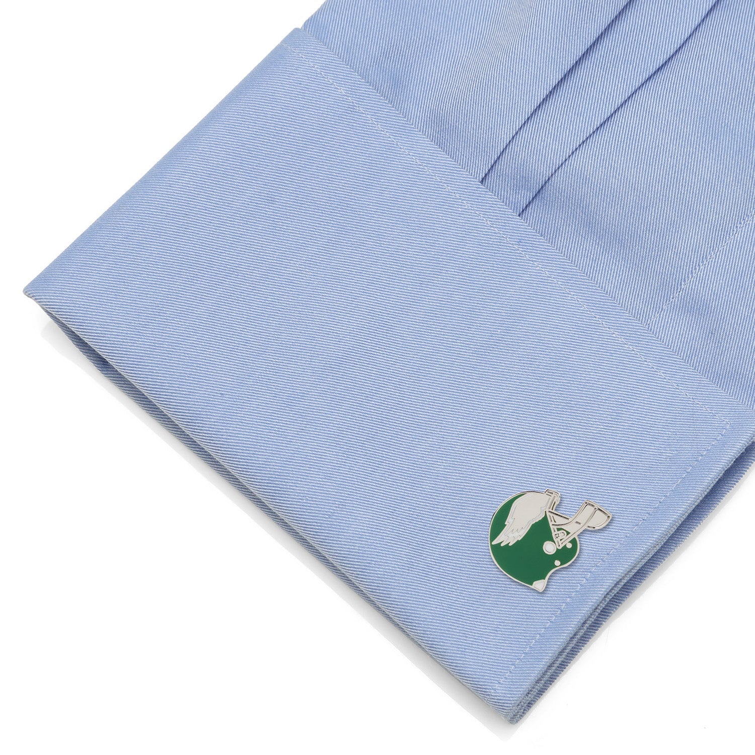 Philadelphia Eagles Retro Helmet Cufflinks in Silver Tone - Image 3