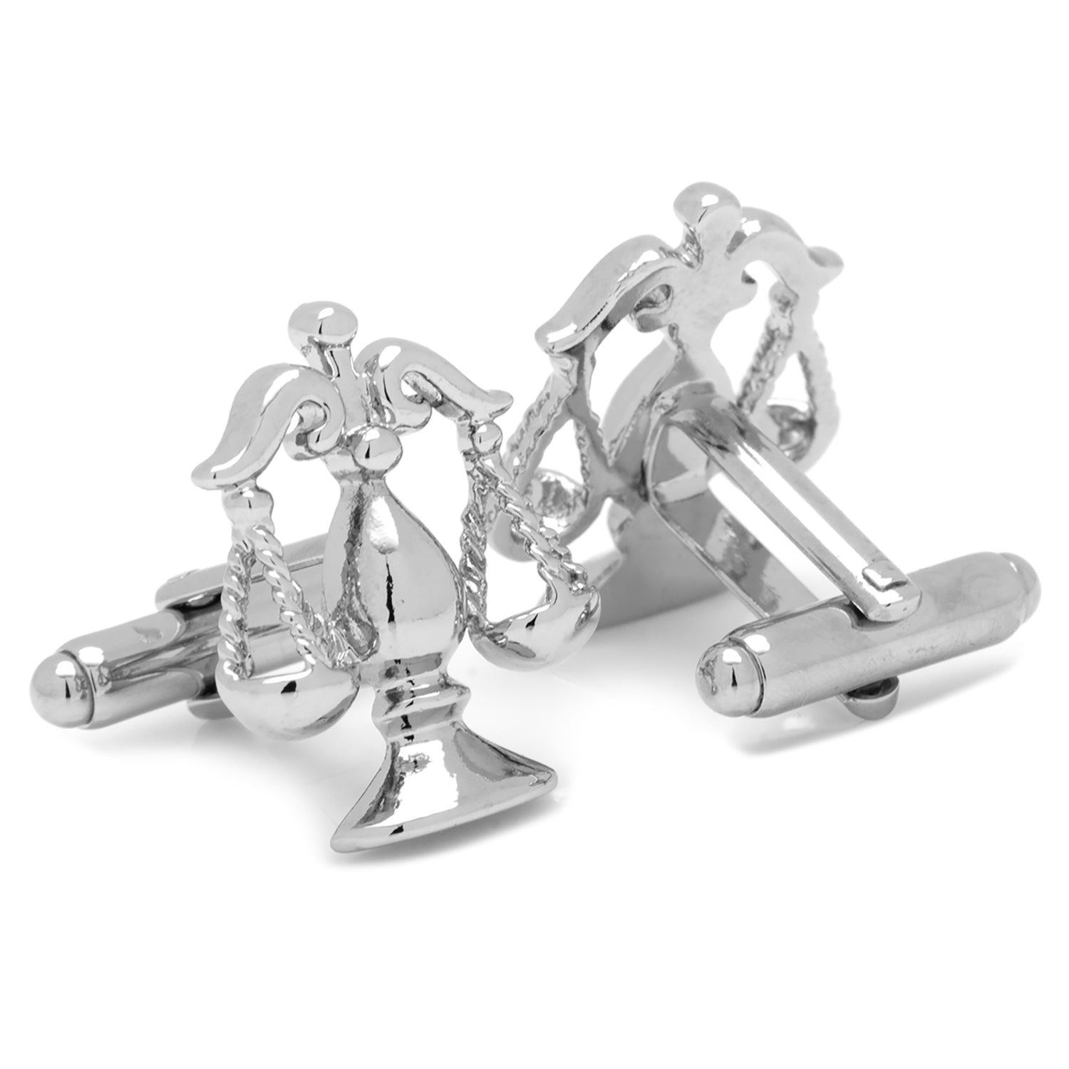 Silver Scales of Justice Cufflinks for Lawyers and Legal Pros - Image 2