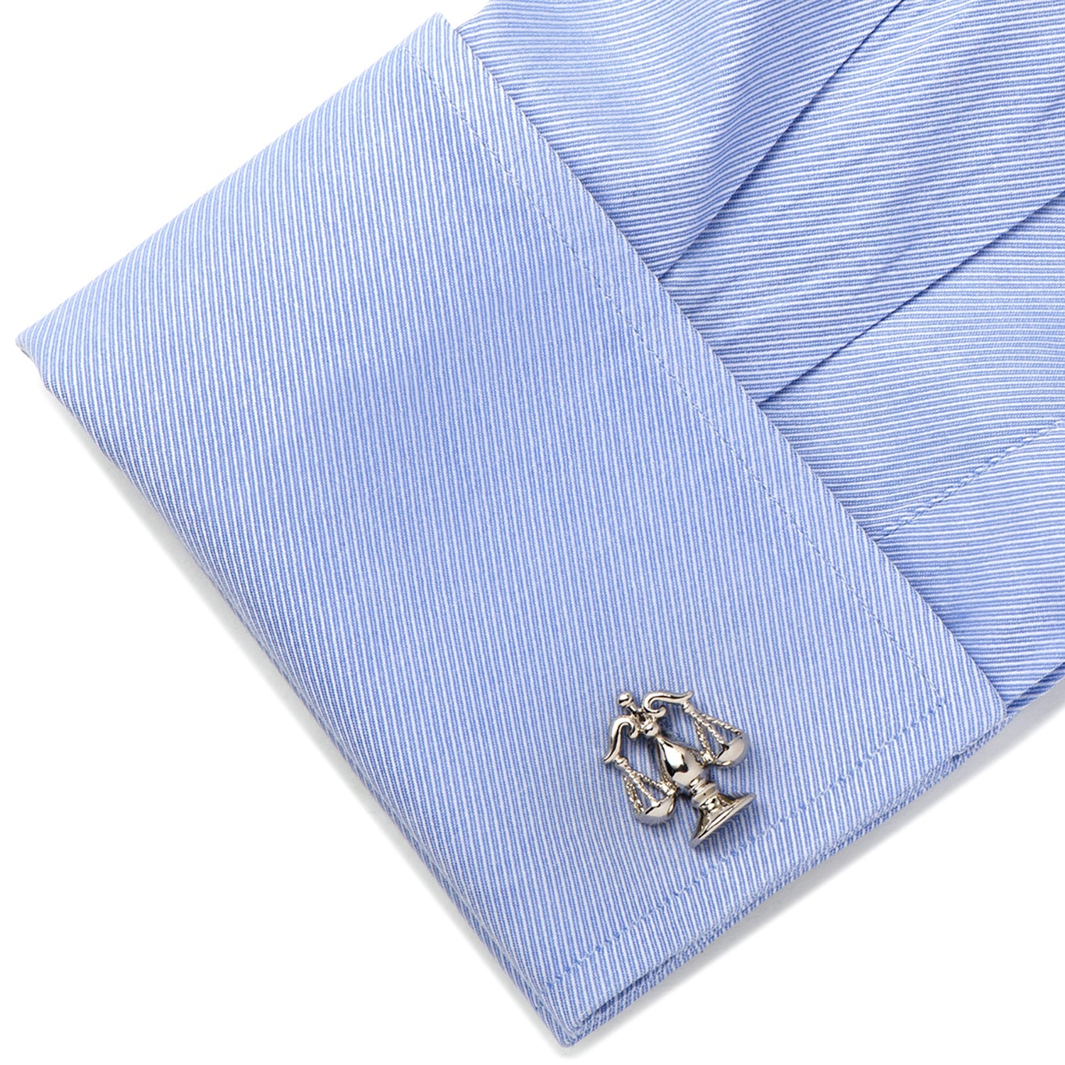 Silver Scales of Justice Cufflinks for Lawyers and Legal Pros - Image 3