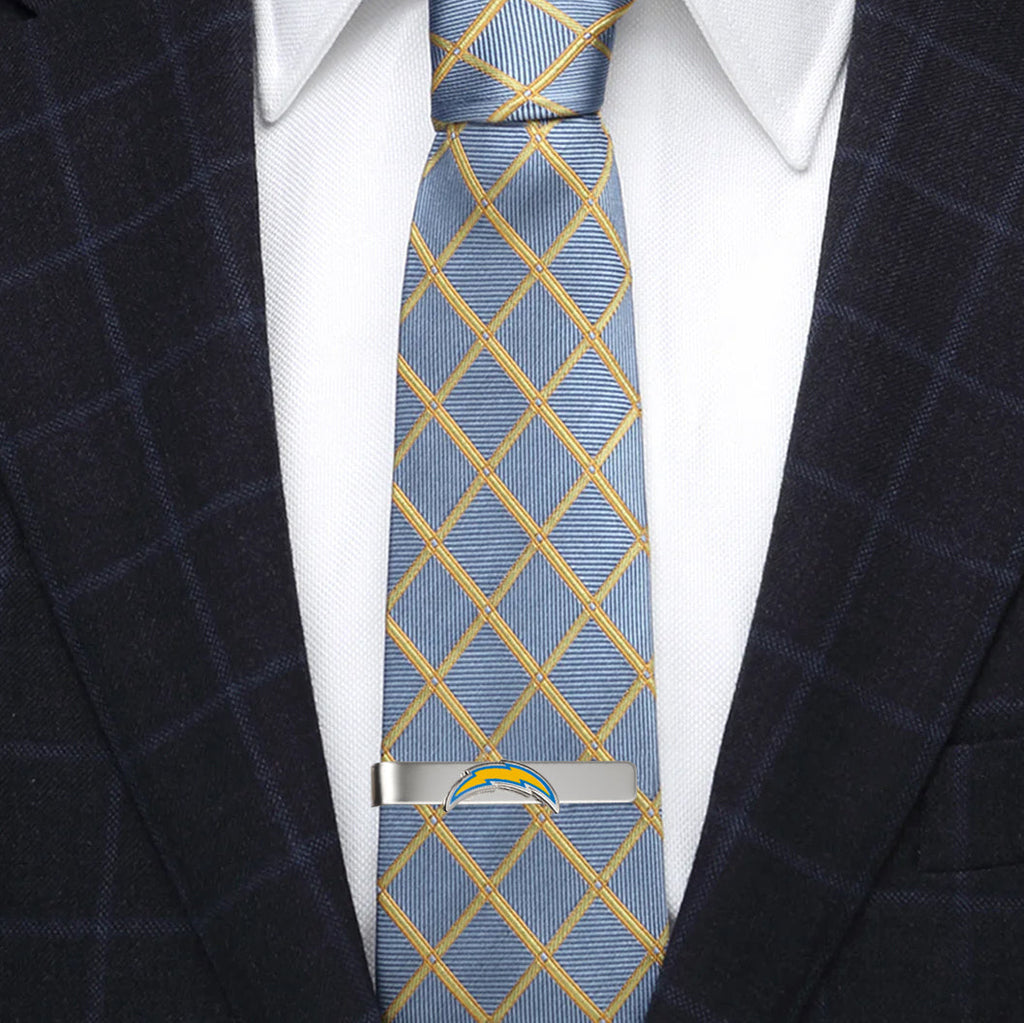 Los Angeles Chargers NFL Silver Plated Sliding Tie Bar - Image 2