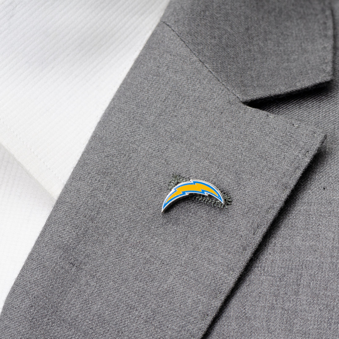 Los Angeles Chargers NFL Team Logo Enamel Lapel Pin Silver Tone - Image 2