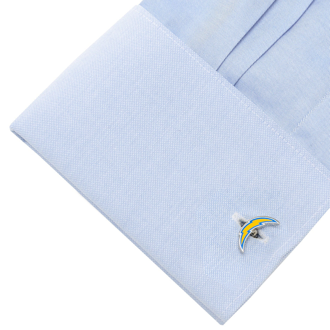 Los Angeles Chargers NFL Logo Cufflinks in Silver Tone Enamel - Image 3