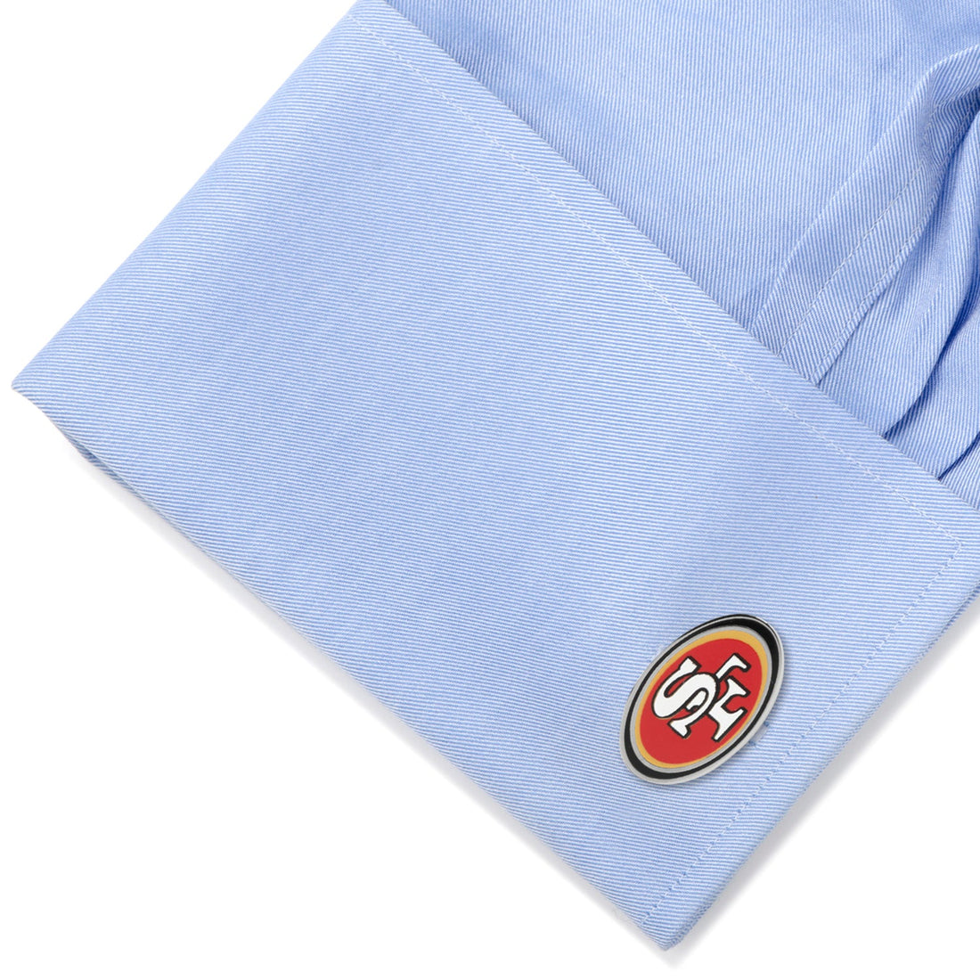 San Francisco 49ers NFL Oval Logo Cufflinks Silver Tone - Image 3
