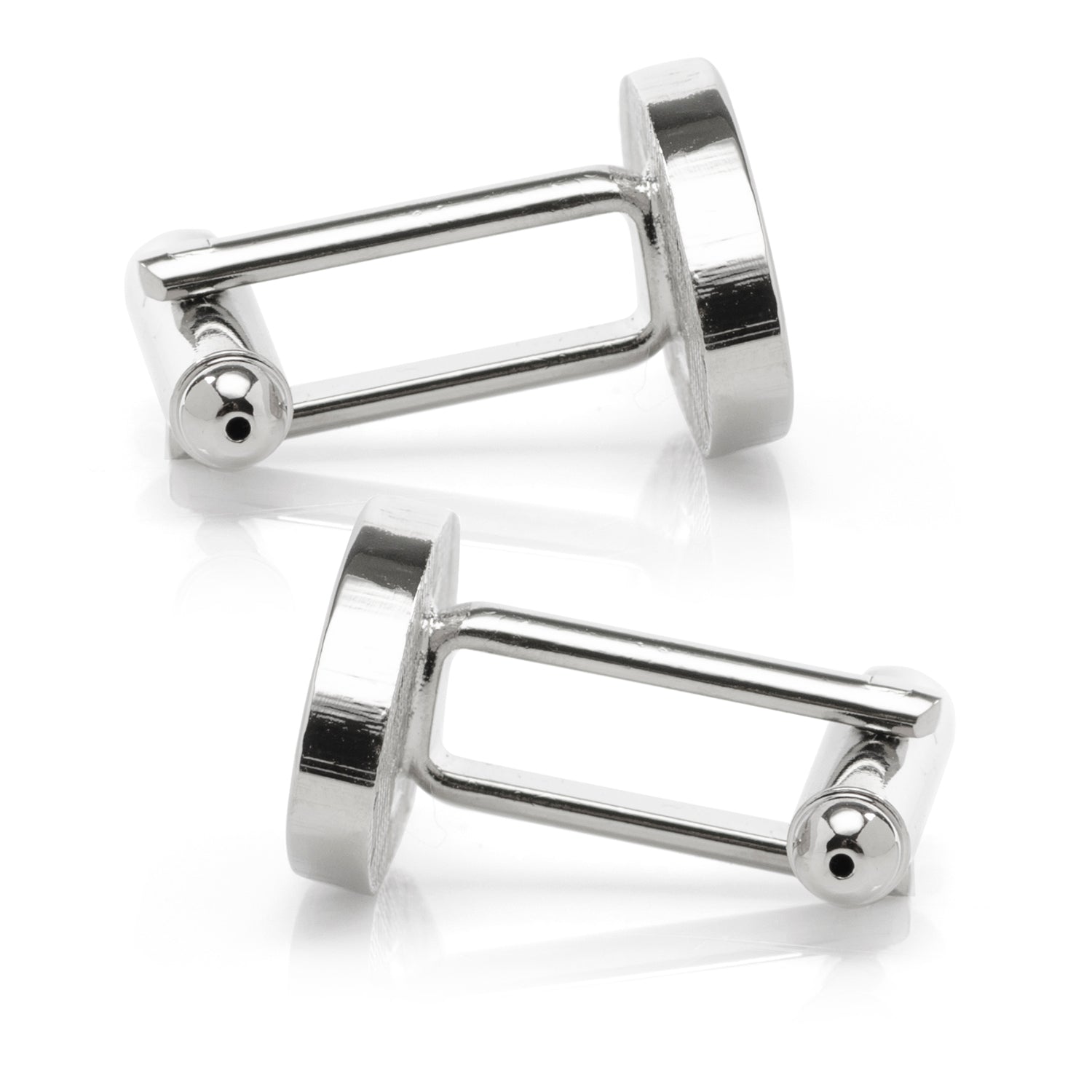 San Francisco 49ers NFL Oval Logo Cufflinks Silver Tone - Image 4