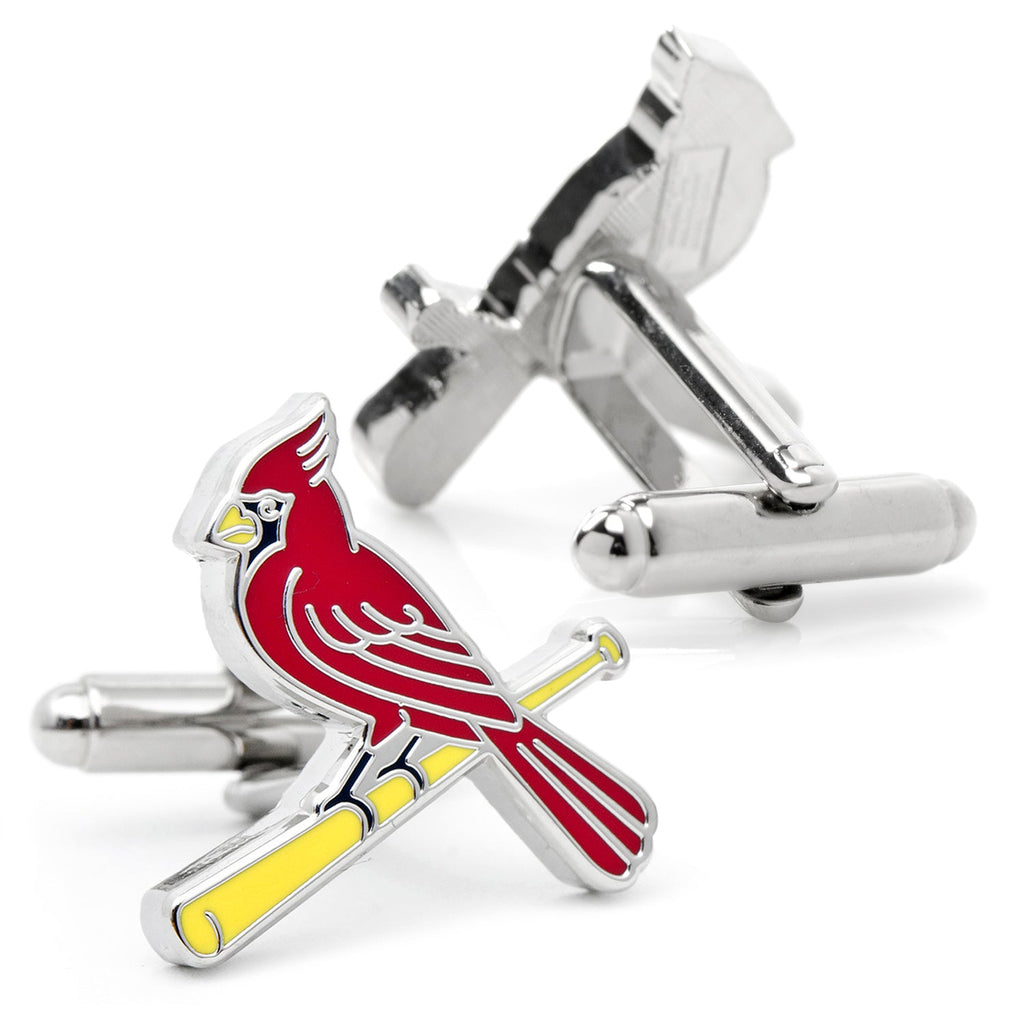 St. Louis Cardinals MLB Logo Cufflinks in Silver Tone - Image 2