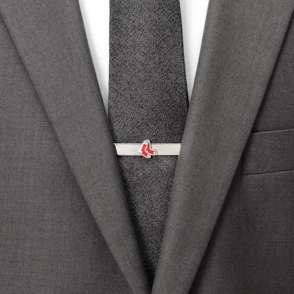 Boston Red Sox MLB Logo Cufflinks and Tie Bar Gift Set - Image 7
