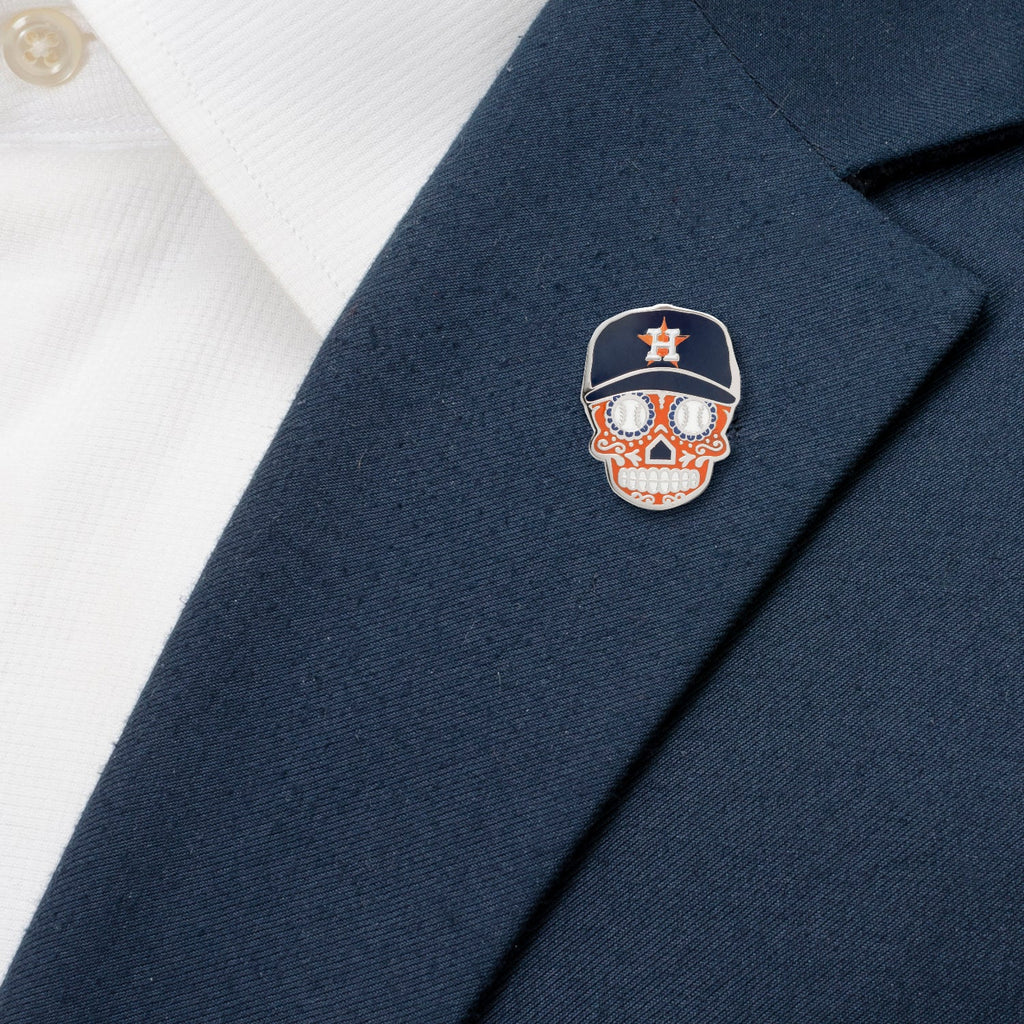 Houston Astros Sugar Skull Baseball Lapel Pin Official MLB Gear - Image 4