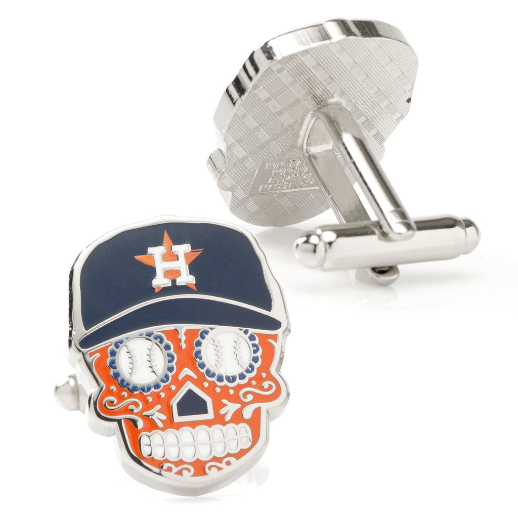 Houston Astros Sugar Skull Cufflinks MLB Fan Jewelry - Image 2