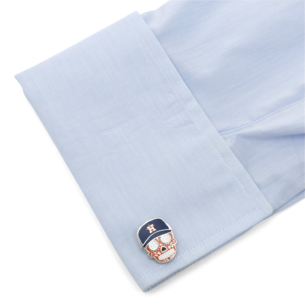 Houston Astros Sugar Skull Cufflinks MLB Fan Jewelry - Image 3