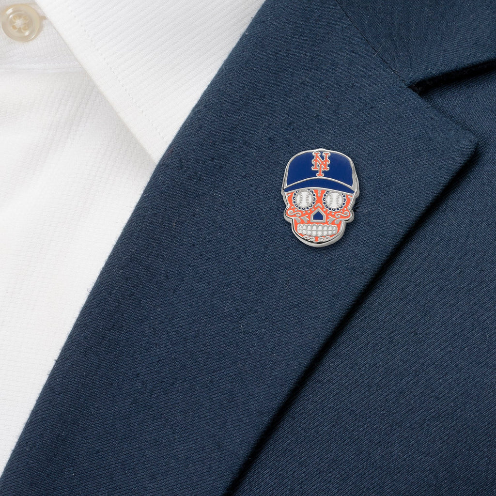 New York Mets Sugar Skull Lapel Pin Officially Licensed MLB Accessory - Image 4