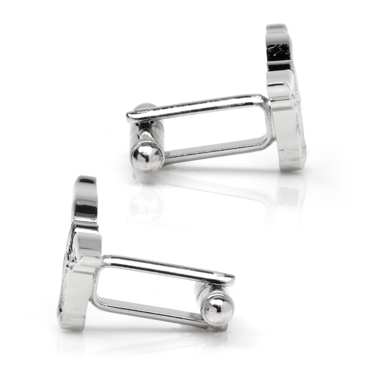 Longhorn Steer Cufflinks in Silver Toned Plated Base Metal - Image 4