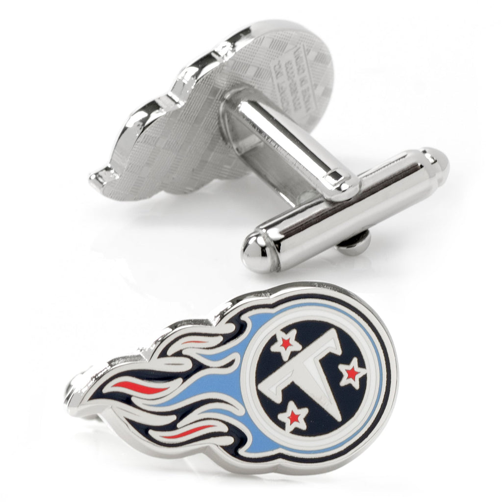 Tennessee Titans Enamel NFL Logo Cufflinks in Silver Tone - Image 2