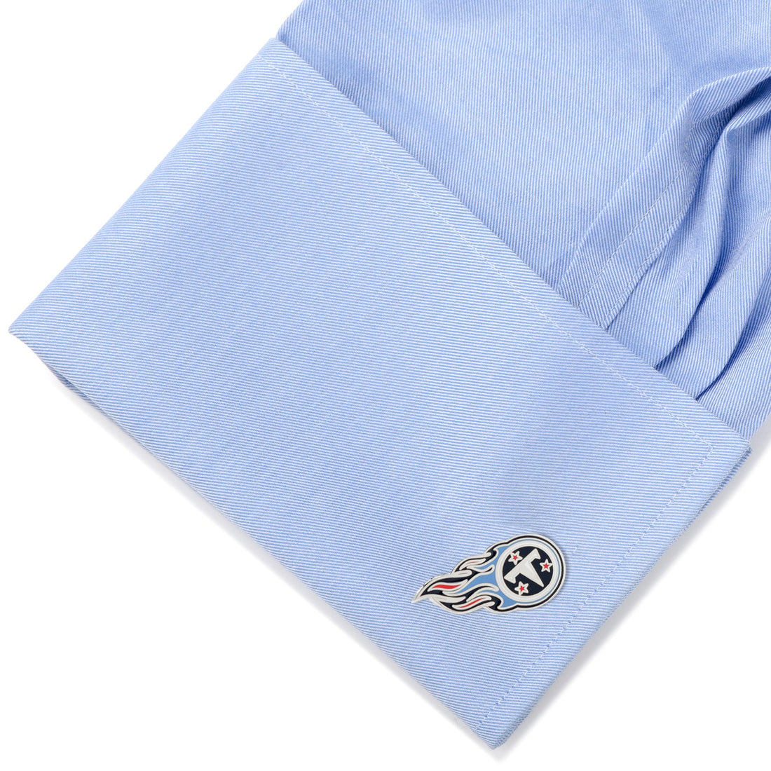 Tennessee Titans Enamel NFL Logo Cufflinks in Silver Tone - Image 3