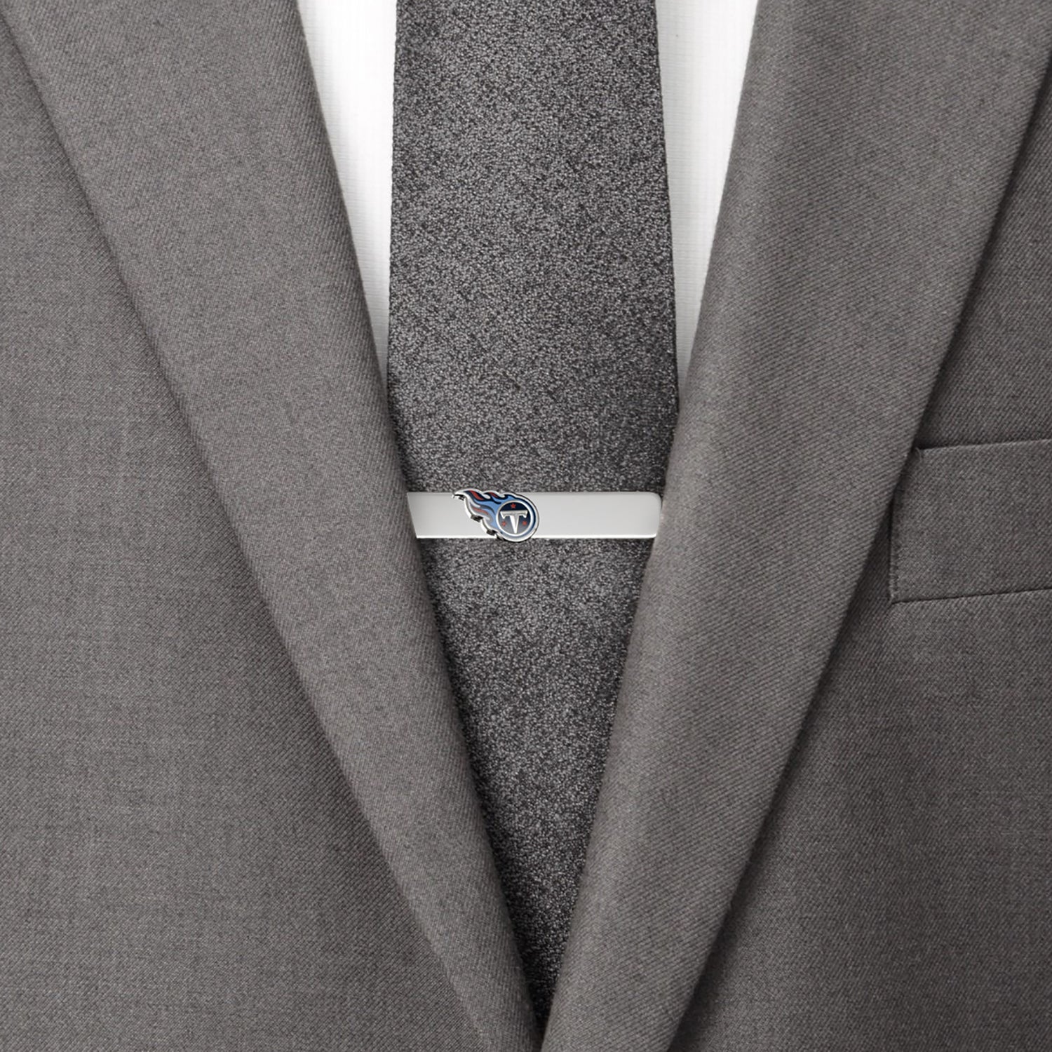 Tennessee Titans NFL Sliding Tie Bar Silver Plated Accessory - Image 2