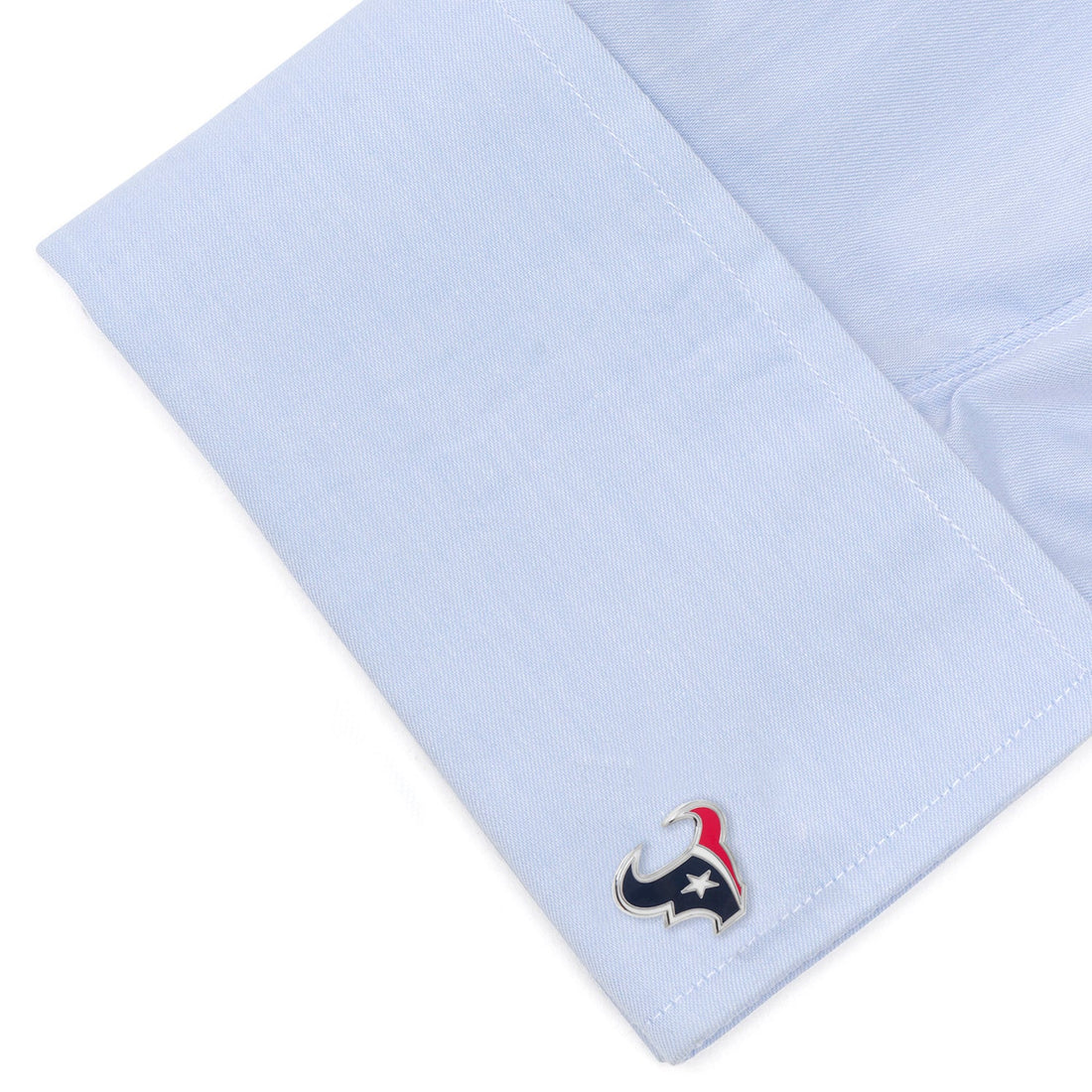 Houston Texans NFL Logo Enamel Cufflinks Silver Tone - Image 3