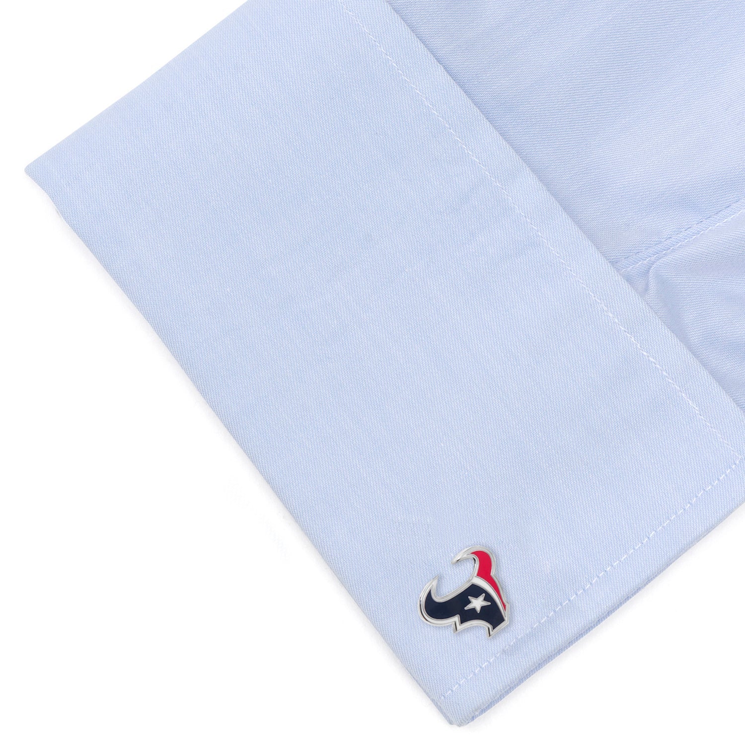 Houston Texans NFL Logo Enamel Cufflinks Silver Tone - Image 3
