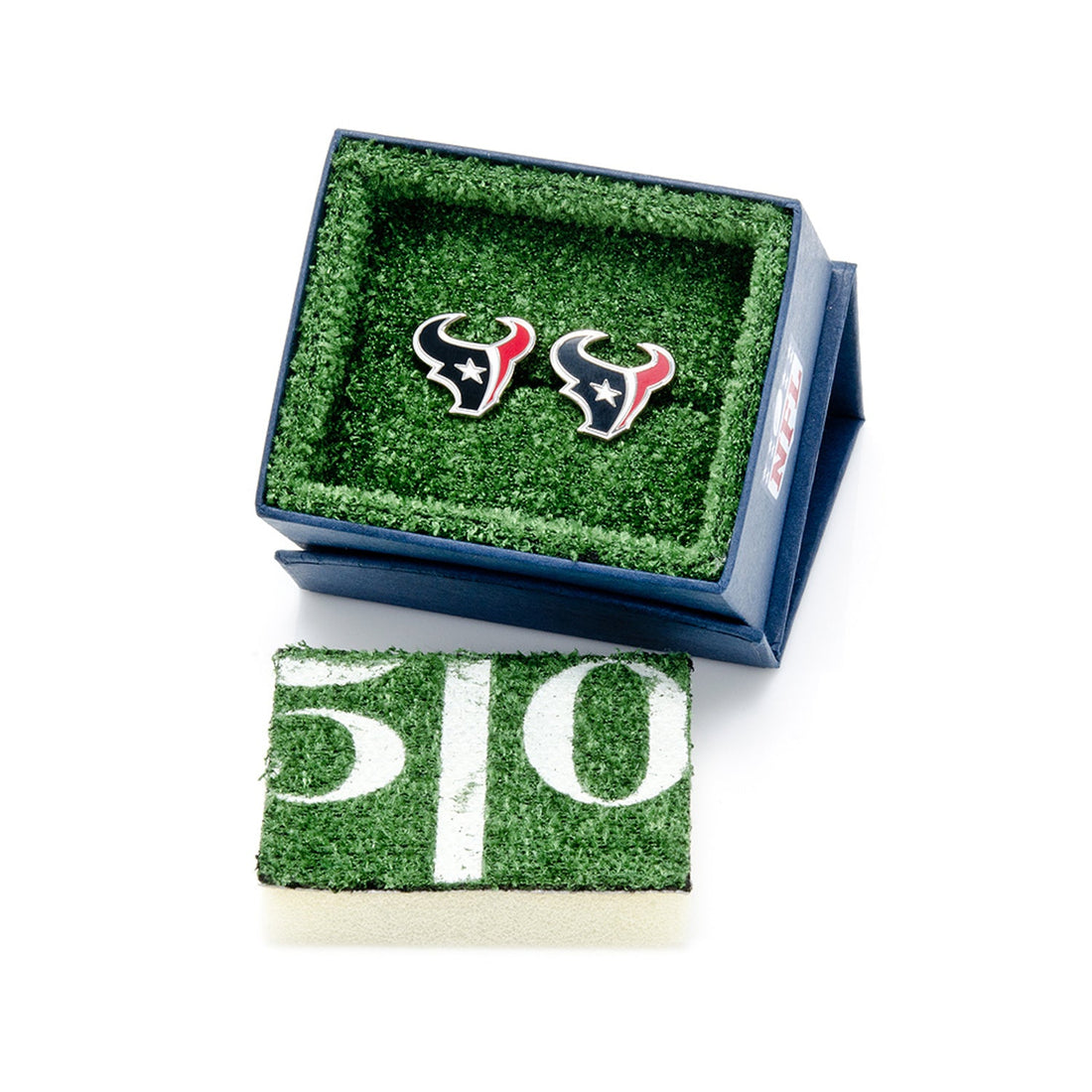 Houston Texans NFL Logo Enamel Cufflinks Silver Tone - Image 4
