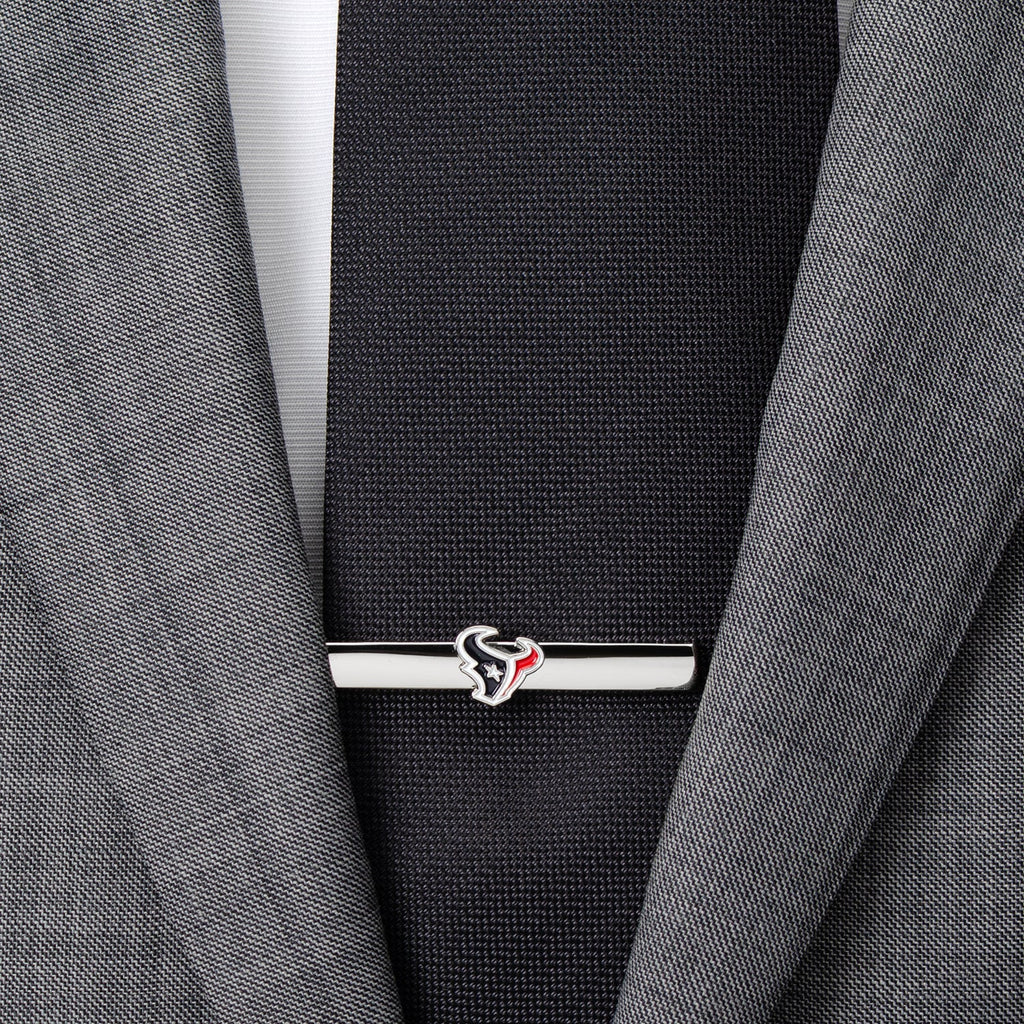 Houston Texans NFL Logo Tie Clip in Silver Plated Finish - Image 2