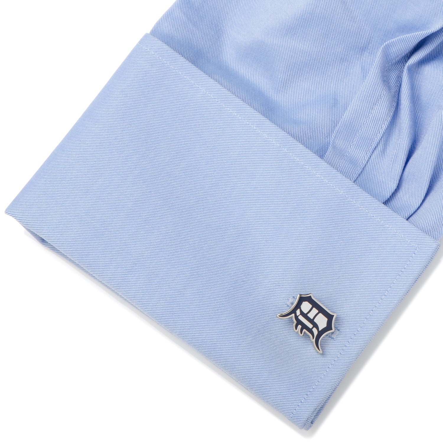 Detroit Tigers MLB Logo Silver Tone Cufflinks - Image 3