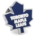Toronto Maple Leafs NHL team logo lapel pin in silver tone metal with enamel details.